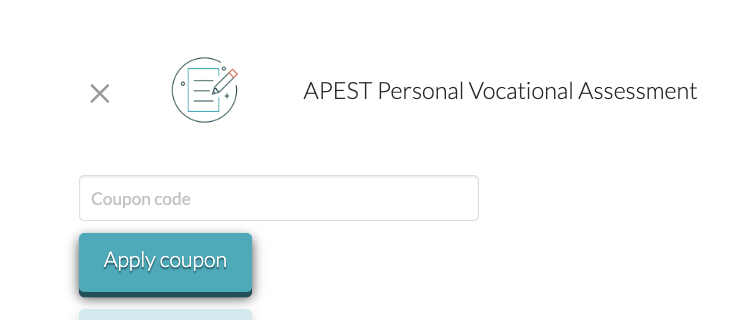 A screenshot of where to put a coupon code in your cart.